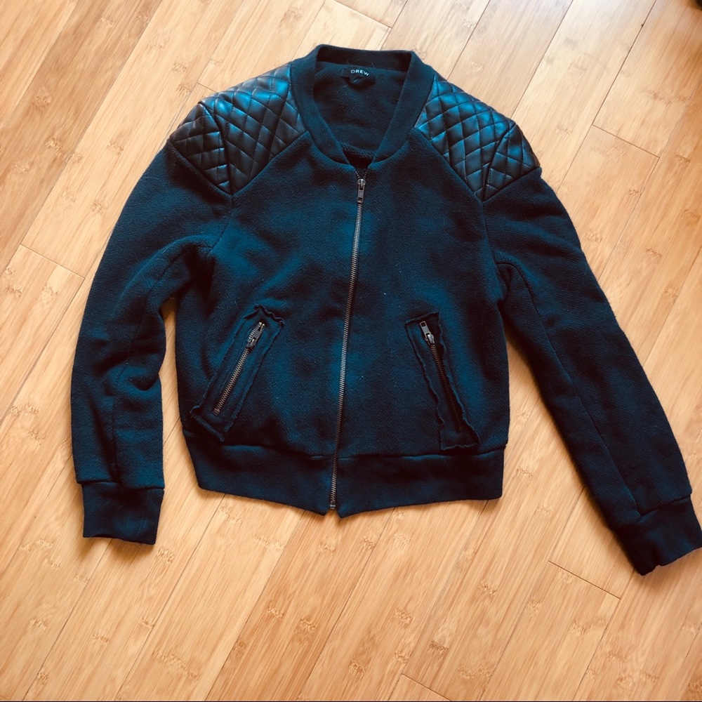 Anthropologie Drew Quilted Shoulder Bomber Jacket